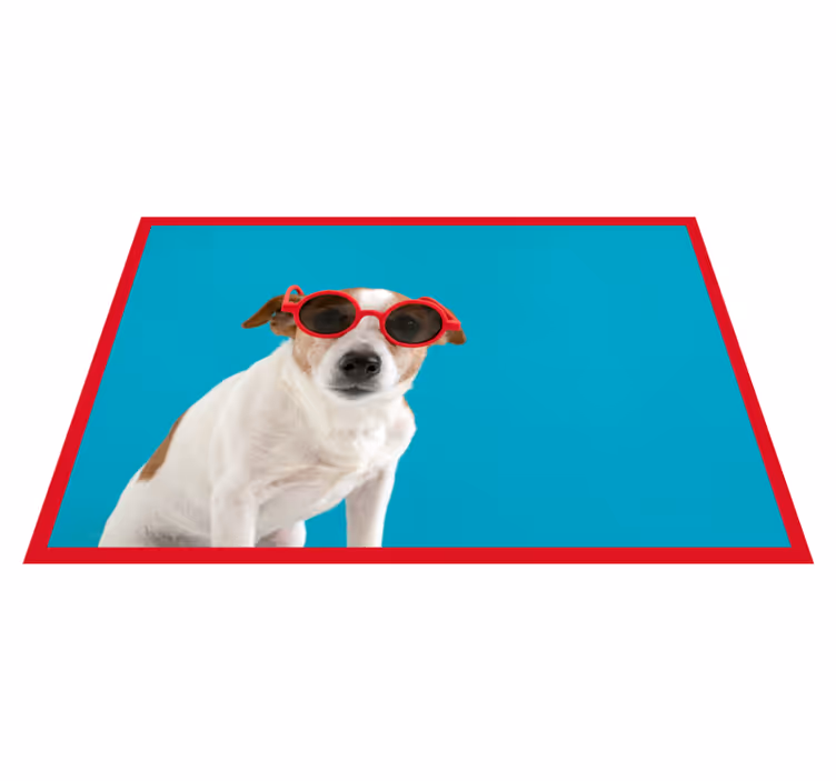 Tappeto vinile animali ritratto di cane chic - TenStickers