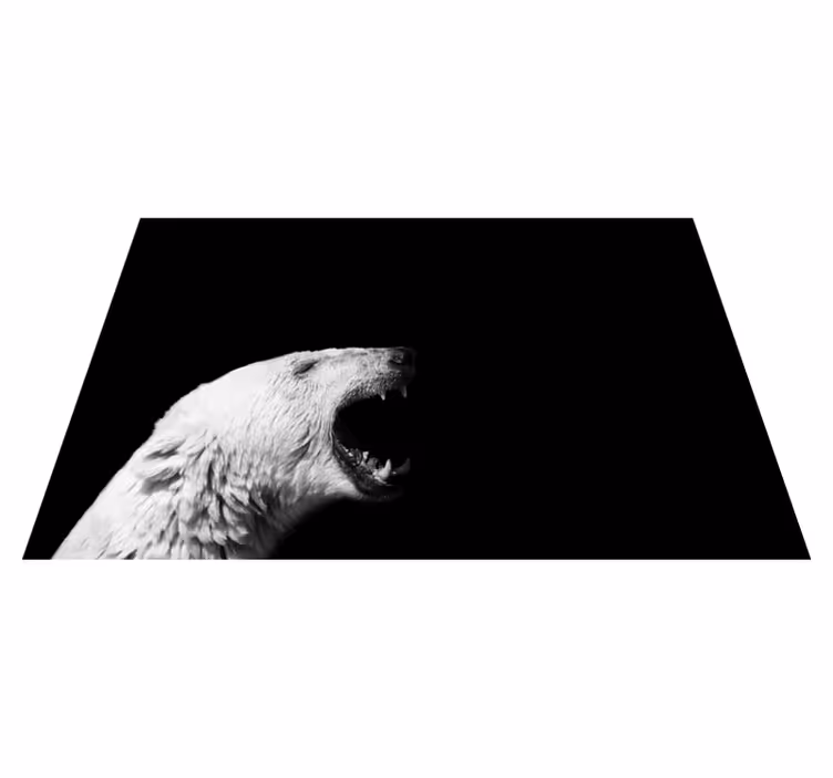 Tappeto vinile animali profilo di orso polare - TenStickers