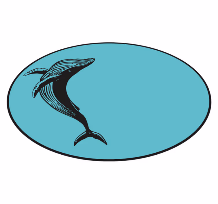 Tappeto vinile animali maestoso motivo della balena - TenStickers