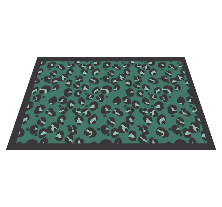 Tappeto vinile stampa animale motivo leopardato verde - TenStickers