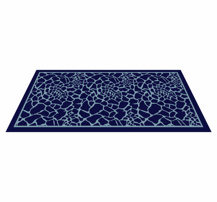 Tappeto vinile stampa animale modello giraffa blu - TenStickers