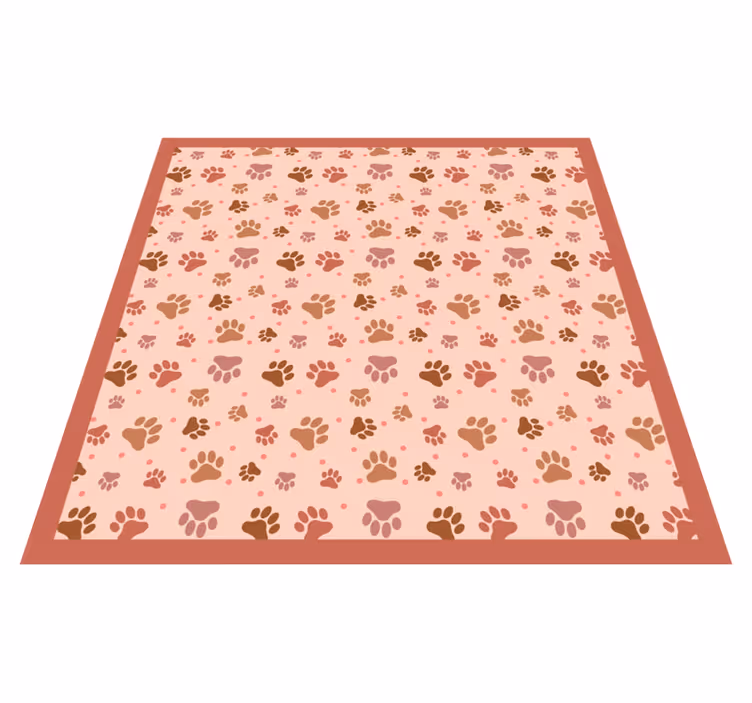 Tappeto vinile stampa animale modello di impronte di zampe - TenStickers