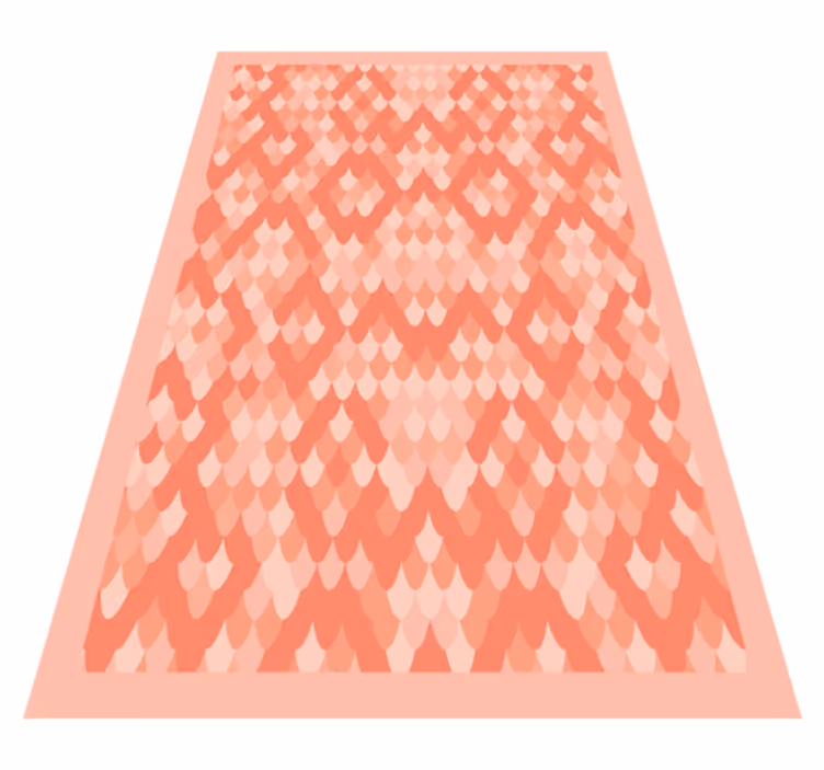 Tappeto vinile stampa animale squame di pesce rosa tenue - TenStickers