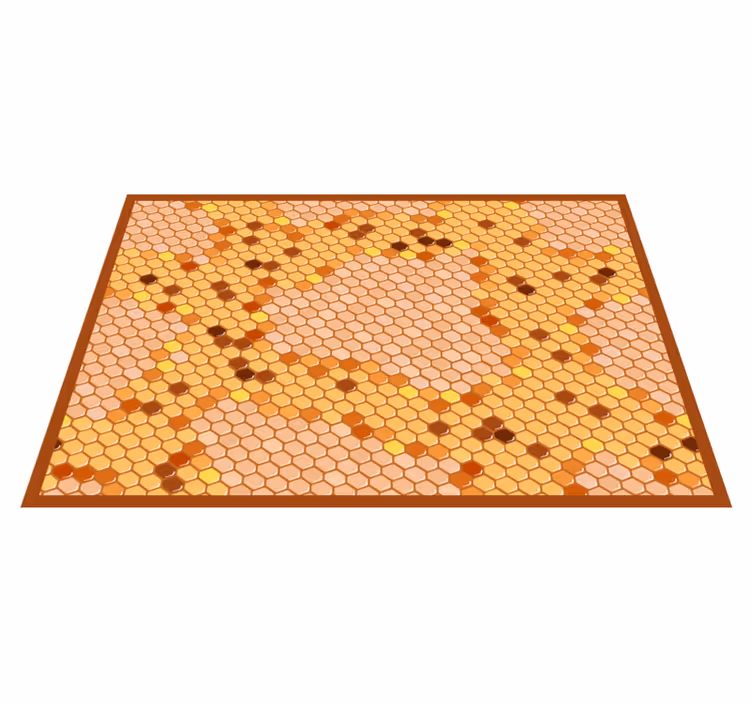 Tappeto pvc cucina design esagonale a nido d'ape - TenStickers