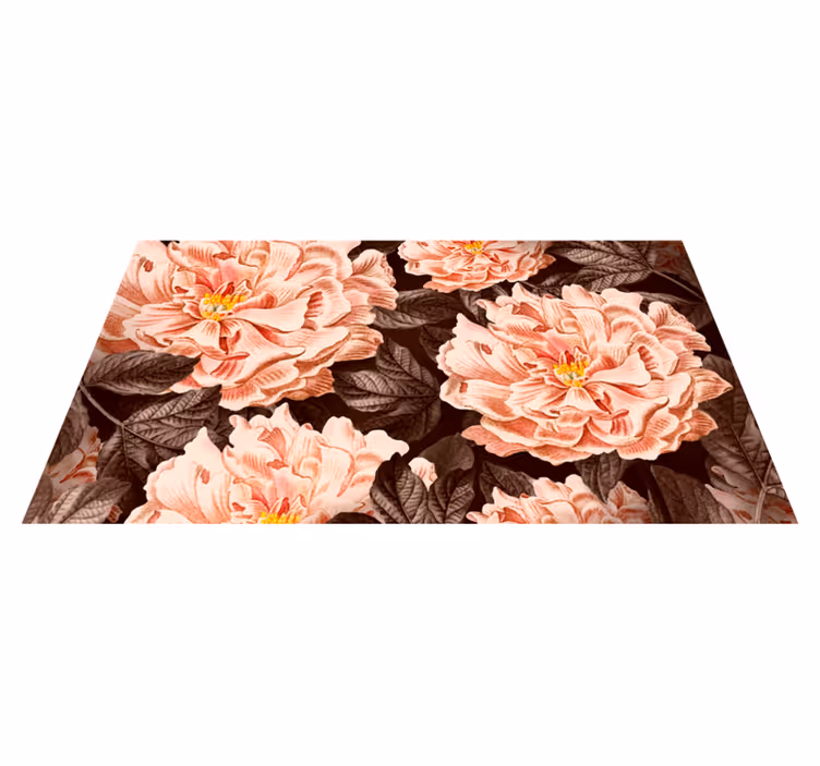 Tappeto vinile fiori bellissimi fiori in fiore - TenStickers