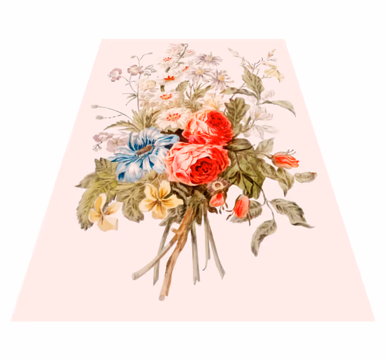 Tappeto vinile fiori squisita composizione floreale - TenStickers
