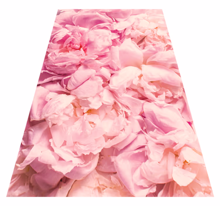 Tappeto in vinile soggiorno dettagli rosa tenue - TenStickers