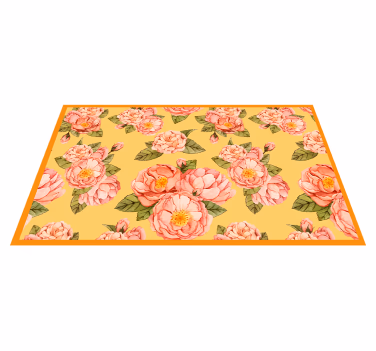 Tappeto vinile fiori bellezza floreale in fiore - TenStickers