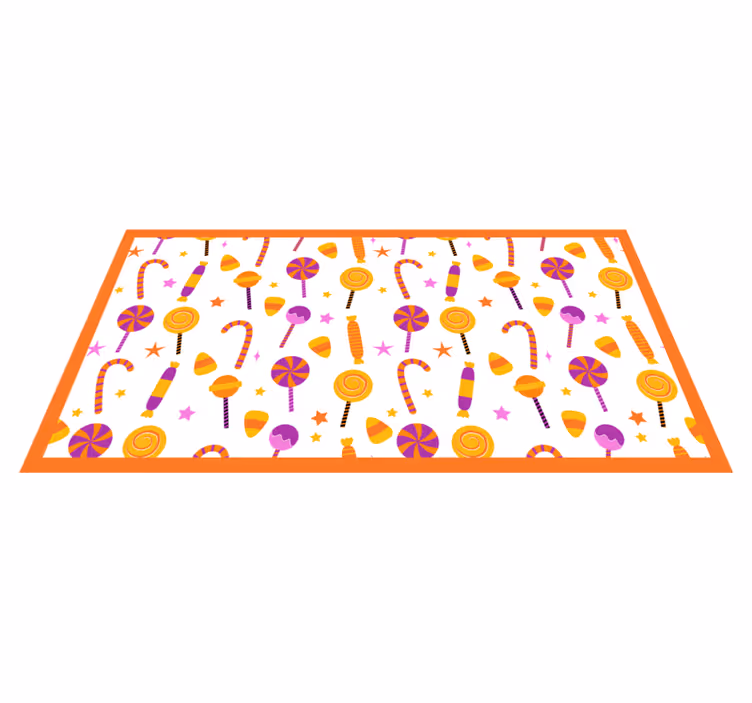 Tappeto pvc cucina disegno di caramelle colorate - TenStickers