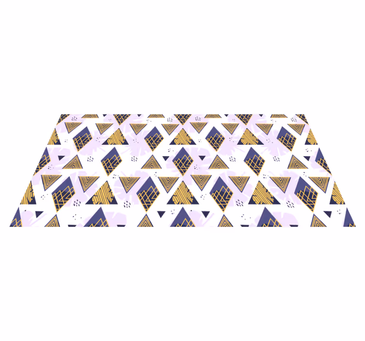 Tappeto vinile geometrico motivo marmoreo triangolare - TenStickers