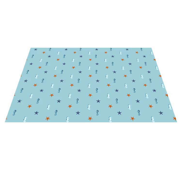 Tappetto vinile stelle motivo astri blu - TenStickers