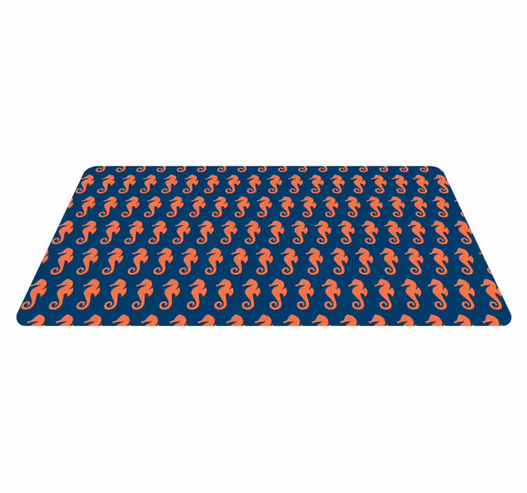 Tappeto vinile bagno modello cavalluccio marino - TenStickers