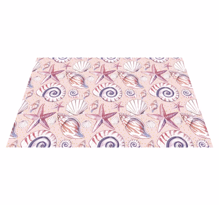 Tappeto vinile natura conchiglie e celestiali - TenStickers
