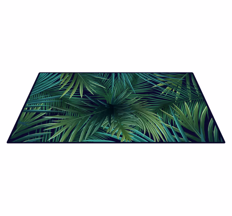 Tappeto vinile natura tela di foglie tropicali - TenStickers