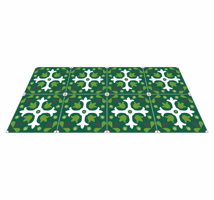 Tappeto vinile natura stampa botanica smeraldo - TenStickers
