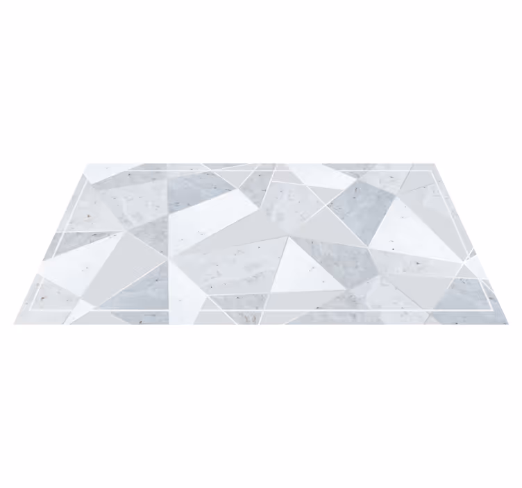 Tappeto vinile effetto marmo motivo geometrico grigio - TenStickers