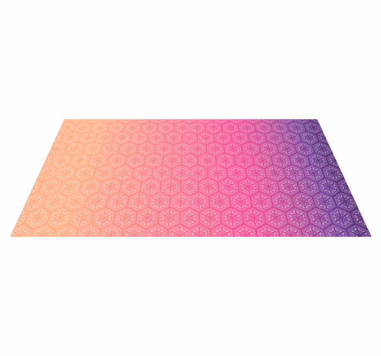 Tappeto vinile geometrico disposizione esagonale rosa - TenStickers