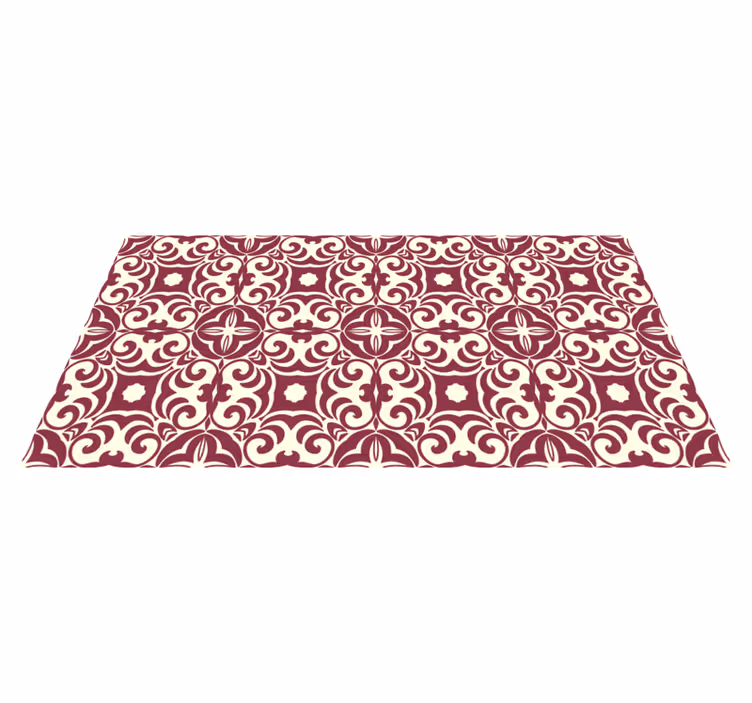 Tappeto vinile camera da letto intricato concetto floreale - TenStickers
