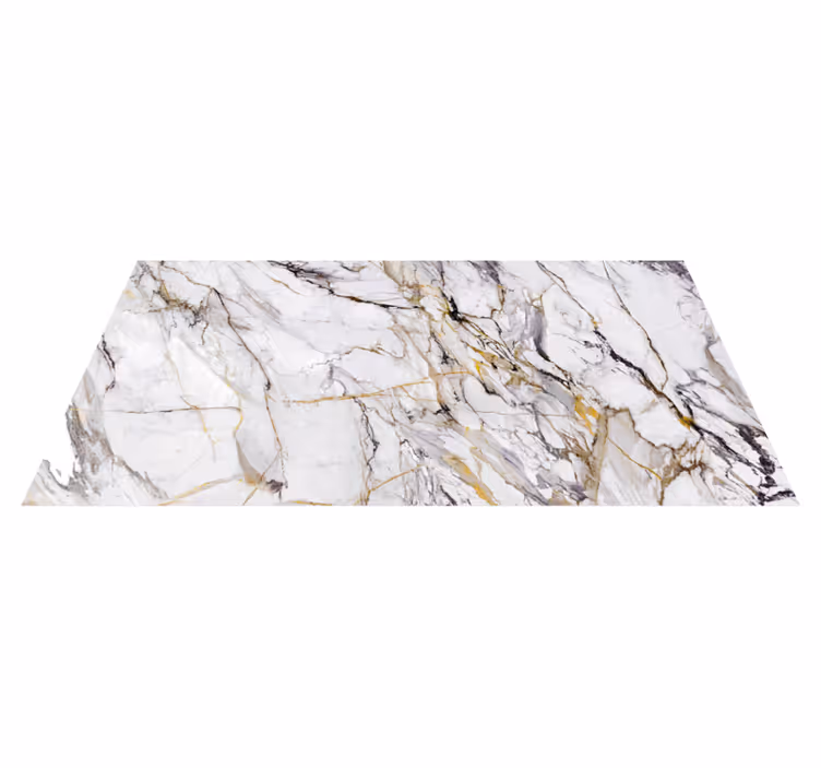 Tappeto vinile effetto marmo venature grigie eleganti - TenStickers