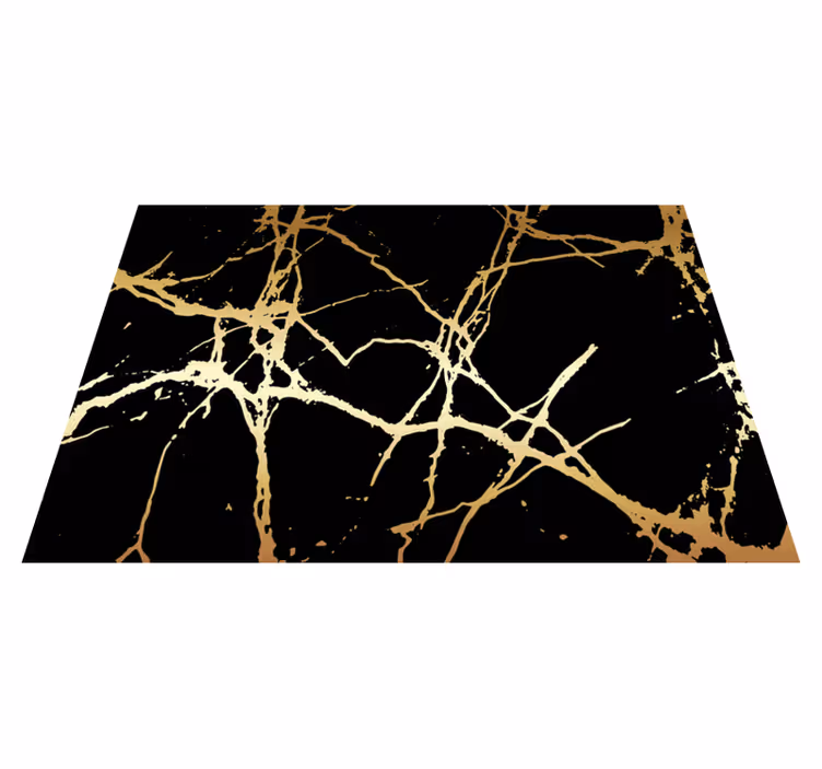Tappeto vinile effetto marmo eleganti strisce dorate - TenStickers