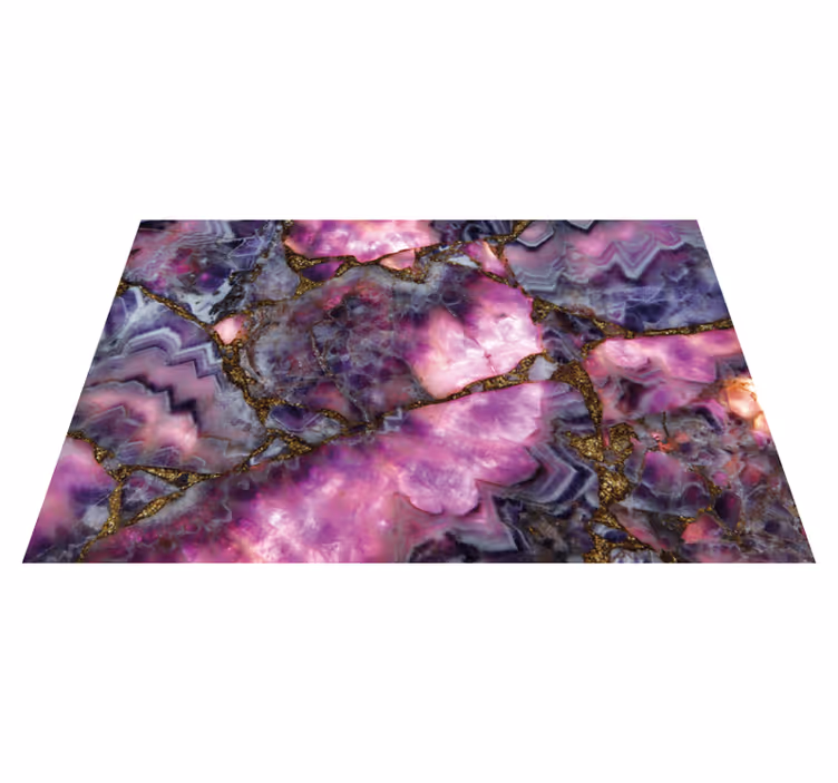 Tappeto vinile effetto marmo disegno delle vene viola - TenStickers