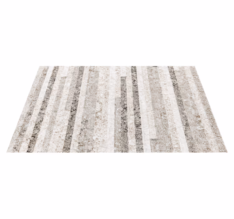 Tappeto vinile effetto legno strisce grigie testurizzate - TenStickers