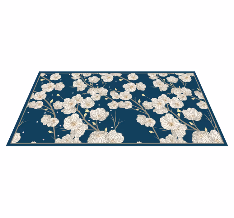 Tappeto in vinile natura Fiori e rami - TenStickers