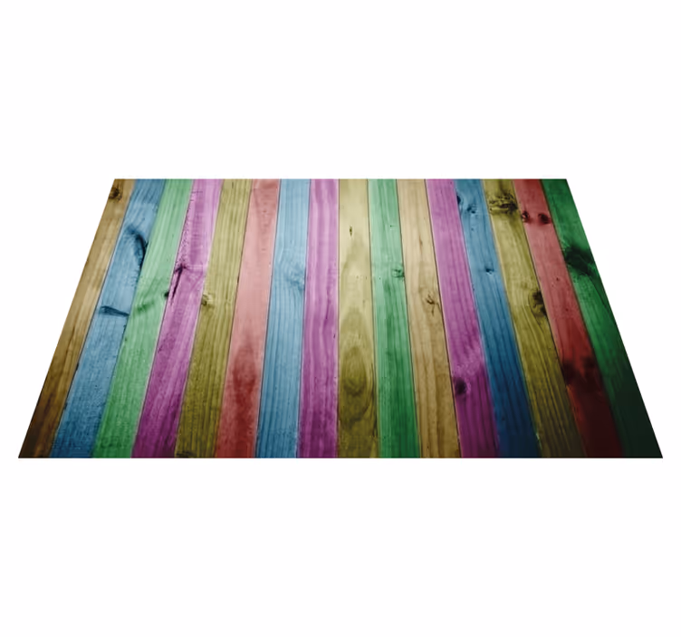 Tappeto vinile effetto legno strisce legnose vibranti - TenStickers