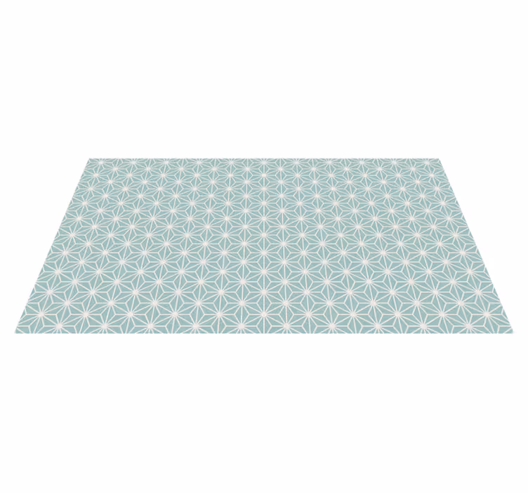 Tappeto vinile geometrico esplosione di stelle verdi - TenStickers