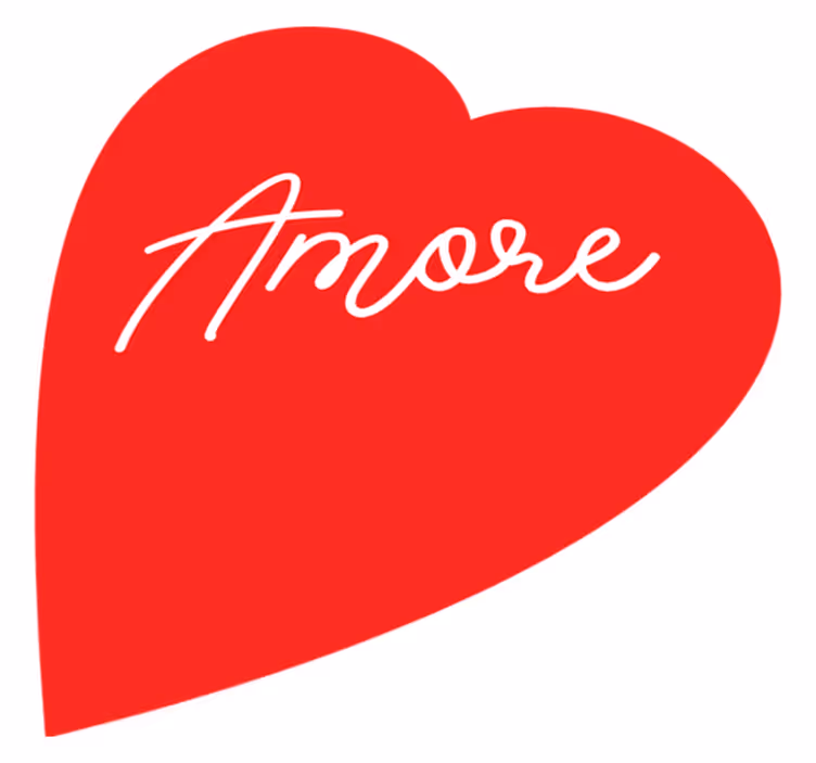 Tappeto in vinile camera da letto Amore cuore - TenStickers