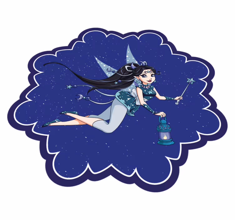 Tappeto vinile per bambini cielo notturno fatato - TenStickers