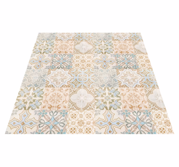 Tappeto vinile mosaico disposizione elaborata - TenStickers