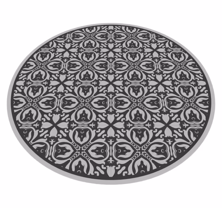 Tappeto vinile motivi elementi floreali geometrici - TenStickers