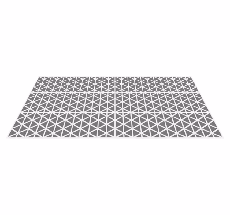 Tappeto pvc cucina elemento grigio triangolare - TenStickers