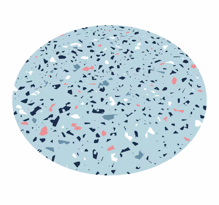Tappeto pvc cucina stile terrazzo blu - TenStickers