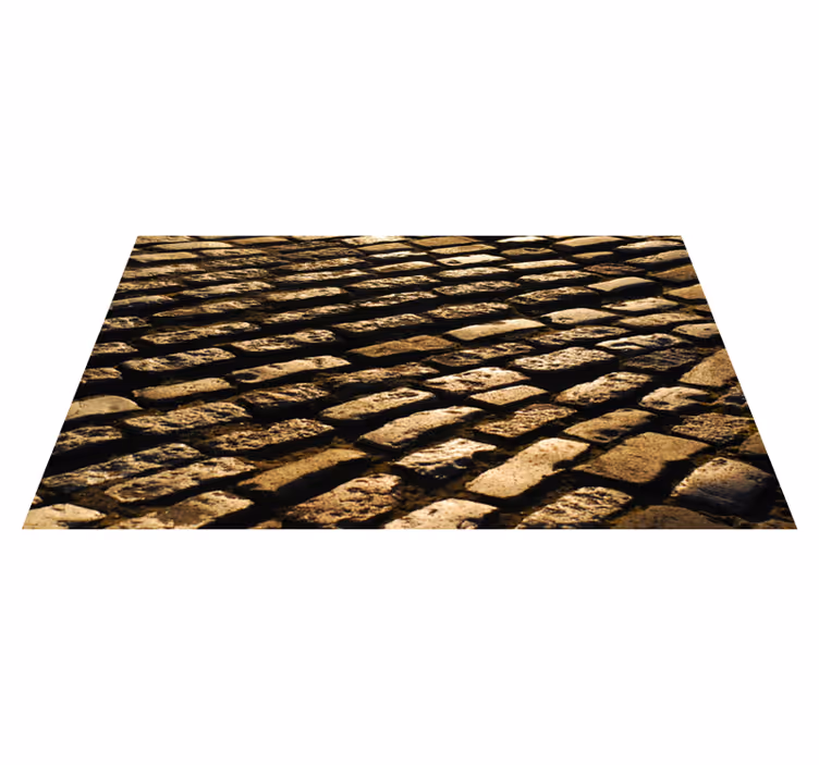 Tappeto vinile effetto pietra viale in ciottoli - TenStickers