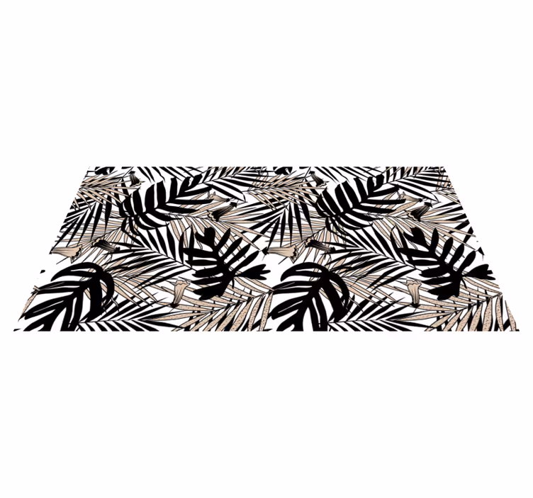 Tappeto vinile natura elemento foglia tropicale - TenStickers