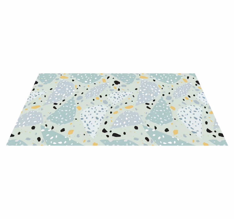 Tappeto vinile motivi forma astratta di ciottolo - TenStickers