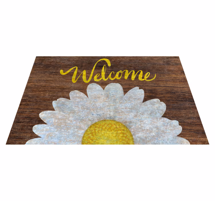 Zerbino pvc messaggio di benvenuto di daisy - TenStickers