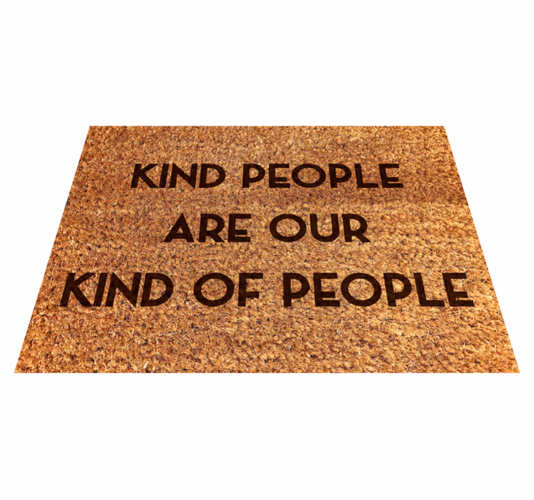 Zerbino pvc persone gentili benvenute - TenStickers
