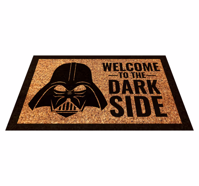 Tappeto vinile frase benvenuto lato oscuro - TenStickers