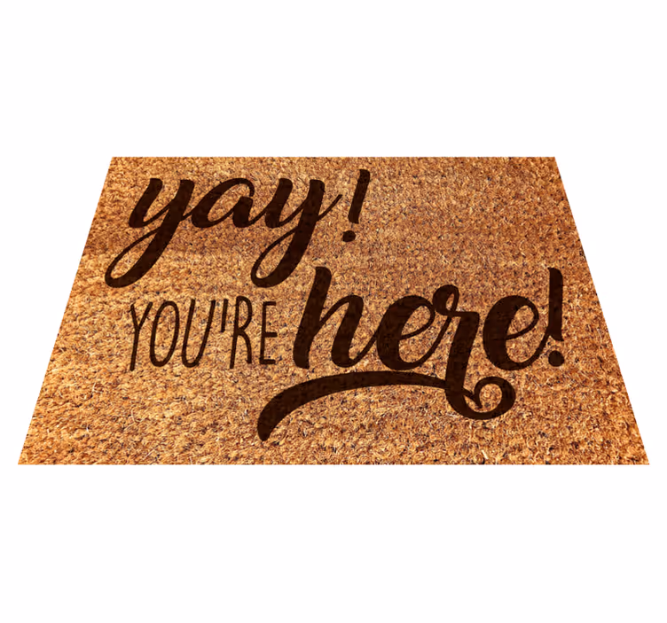 Zerbino pvc frase di benvenuto caloroso - TenStickers