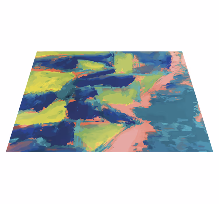 Tappeto vinile moderno sezioni di colore astratte - TenStickers