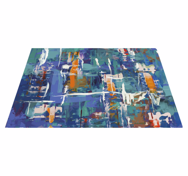 Tappeti vinile motivi schizzo astratto colorato - TenStickers