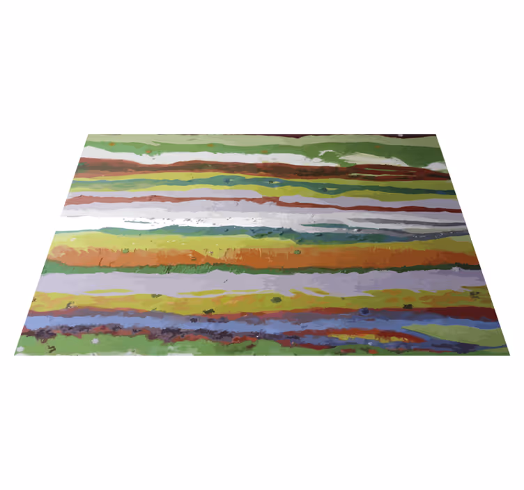 Tappeto vinile strisce colori vivaci dipinti - TenStickers