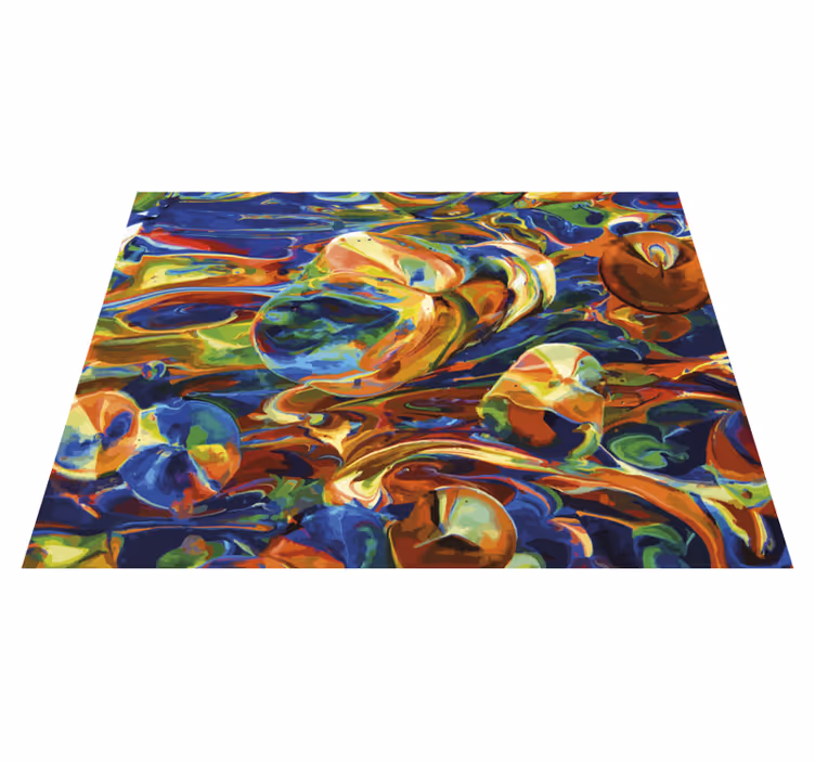 Tappeti vinile motivi effetti vorticosi colorati - TenStickers