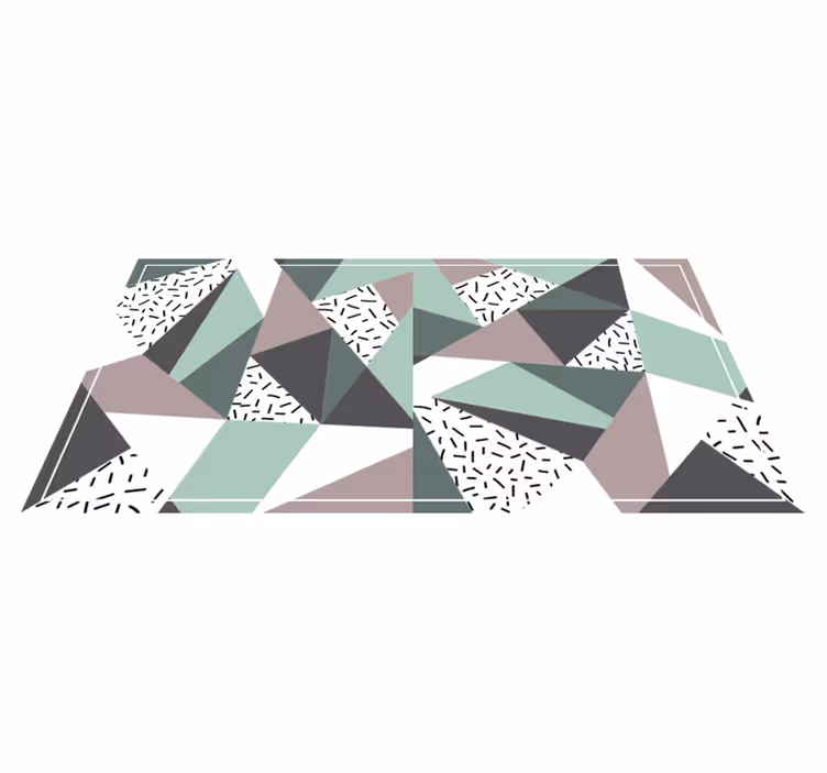 Tappeto vinile geometrico forme triangolari astratte - TenStickers