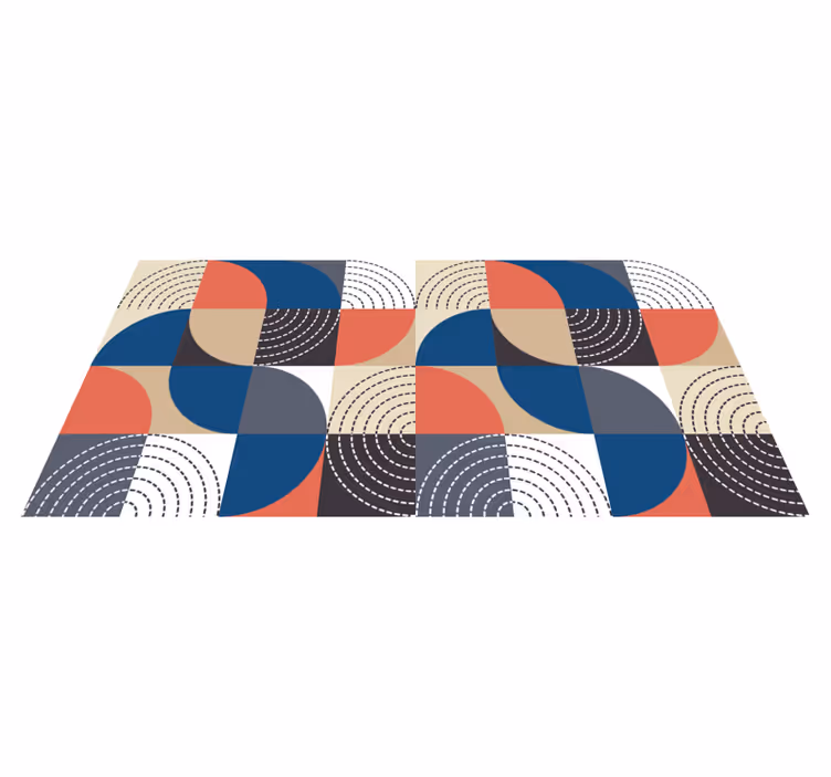 Tappeto vinile geometrico design moderno astratto - TenStickers