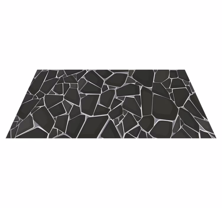 Tappeto vinile effetto pietra elegante motivo a ciottoli - TenStickers
