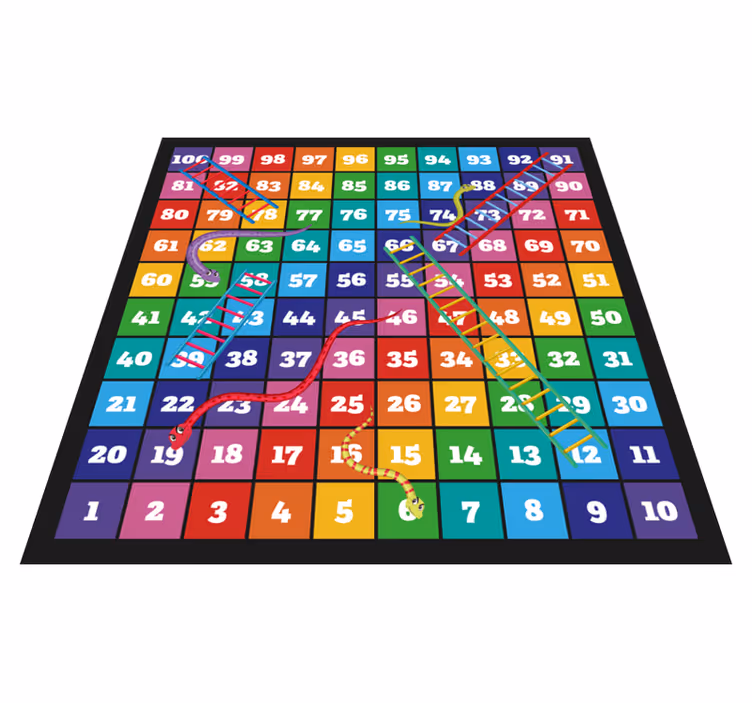 Tappeto vinile giochi serpenti e scale - TenStickers